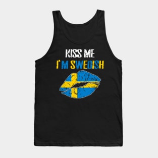 Kiss Me I'm Swedish - Sweden St Patrick's Day Tank Top